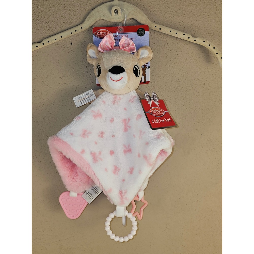 NWT My First Clarice Plush Activity Snuggle Blanket Security Lovey